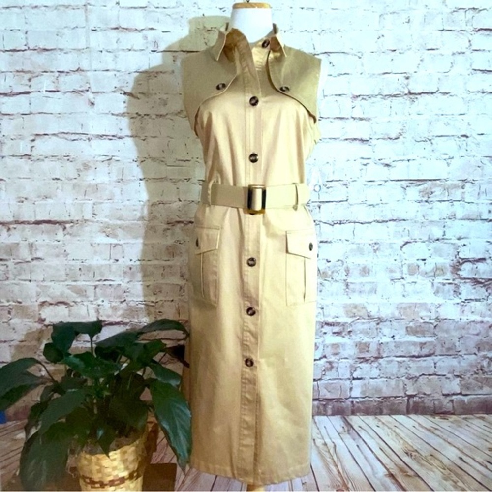 🌹 BELTED KHAKI DRESS 🌹